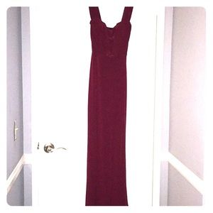 Maroon/Red Floor-length dress